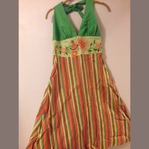 ANTHROPOLOGIE Eva Franco Halter Latin Dress