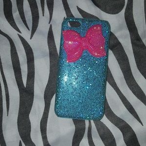 Blue sparkle iPhone 5c case