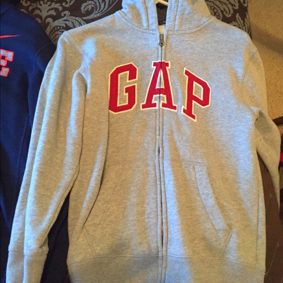 NWT Gap youth size 10 full zip hoodie grey