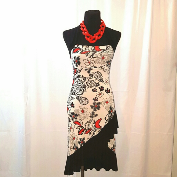 Dresses & Skirts - Mock wrap halter dress