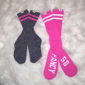 VS Pink high socks (2 pairs)