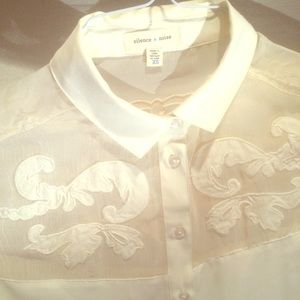 white sheer top 🐁🐇