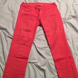 Hot Pink AEO Skinny Jeans