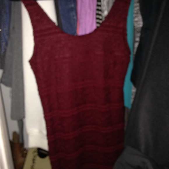 Burgundy dress