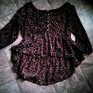 Boho floral crop top