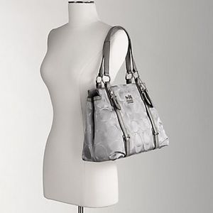 Coach silver tote