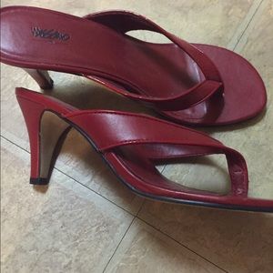 Cute red kitten heels