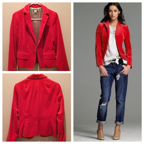 J. Crew Jackets & Blazers - J. Crew Velvet Ecole Jacket