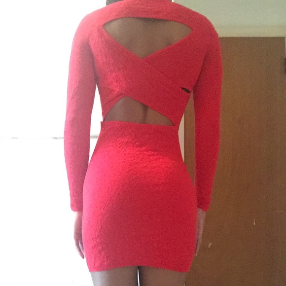 Red guess dress