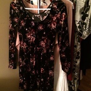 Cute velvet a line dress