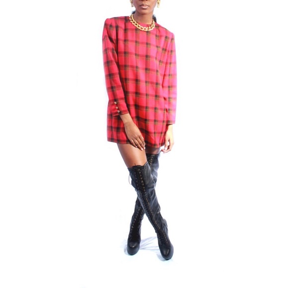 Vintage Plaid Dress