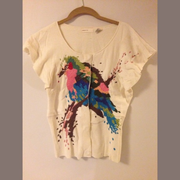 ANTHROPOLOGIE Sleeping on Snow Bird Cardigan