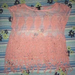 Light Pink Lacey shirt