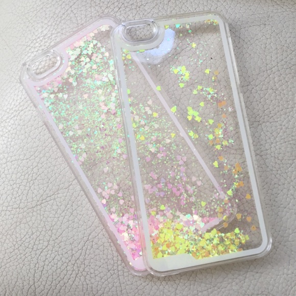 iPhone 6 plus heart liquid waterfall case. 2 sale