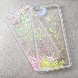 iPhone 6 plus heart liquid waterfall case. 2 sale
