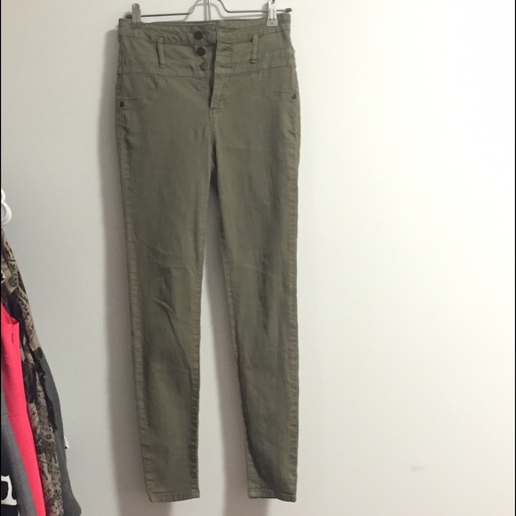 High waisted skinny jeans