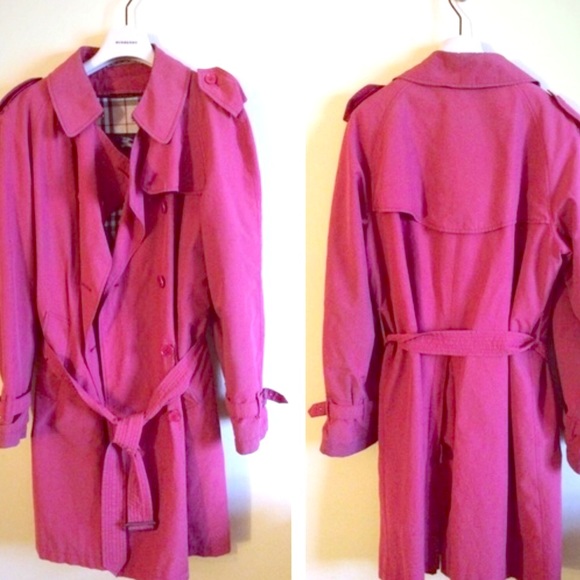 Burberry London Classic Red Trench sz 14R/XL