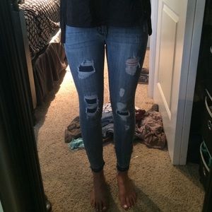 distressed jeans