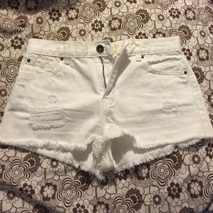 White High Waisted shorts