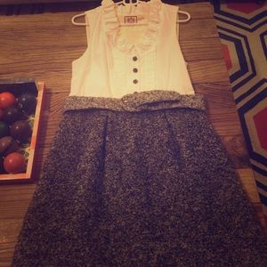 Juicy Couture white and tweed dress sz 10