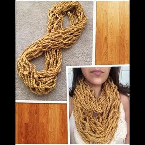 PRICE DROP! Vintage gold handmade scarf
