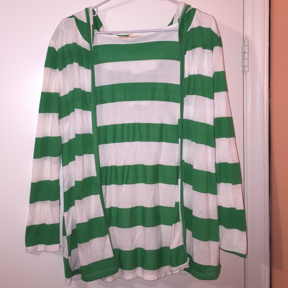 Striped thin cardigan