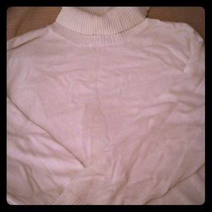 Women's Plus size 5x Cream Turtleneck Sweater
