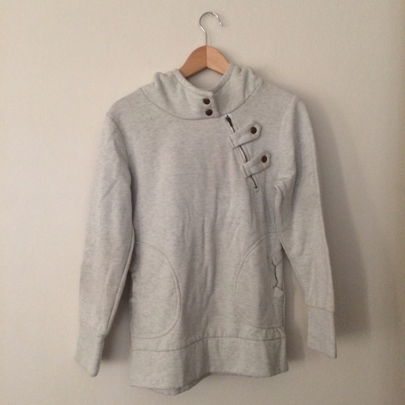 Sweaters - Pre-loved Funnel Collar Grey Sweater