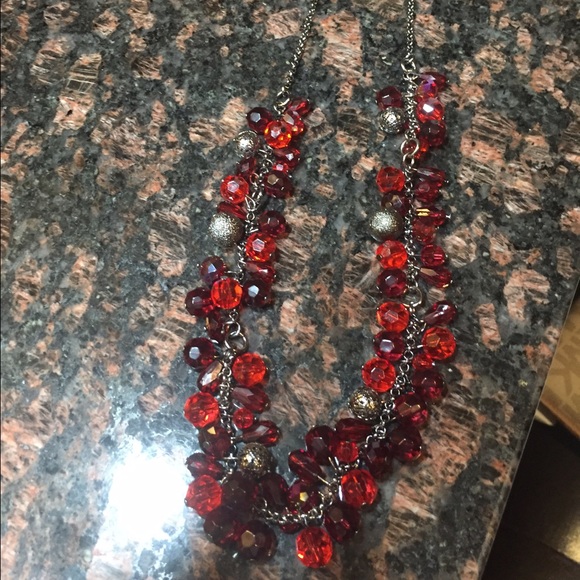 🔵Silver beaded necklace