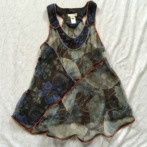 Diesel silk floral tunic top