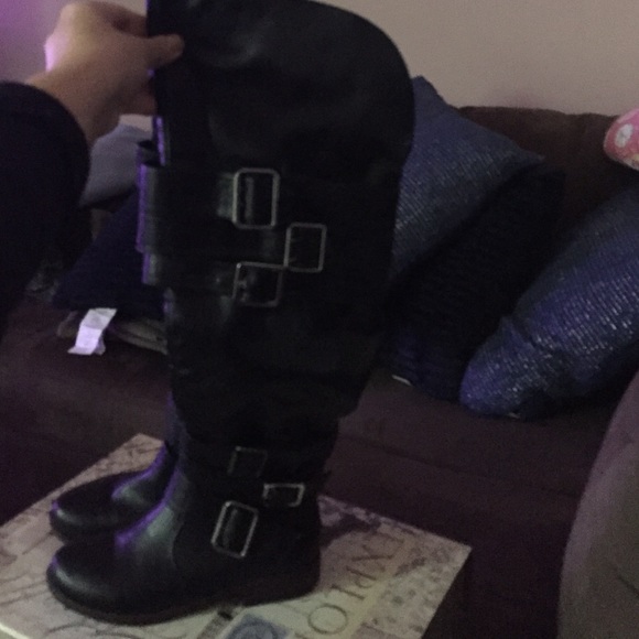 Black over the knee boots