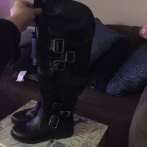 Black over the knee boots