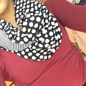 Polka dot infinity scarf