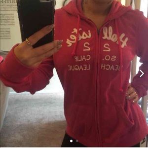 Pink Hollister zip up