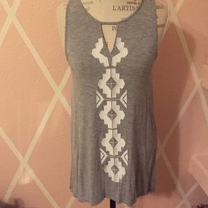 Grey Aztec tank top
