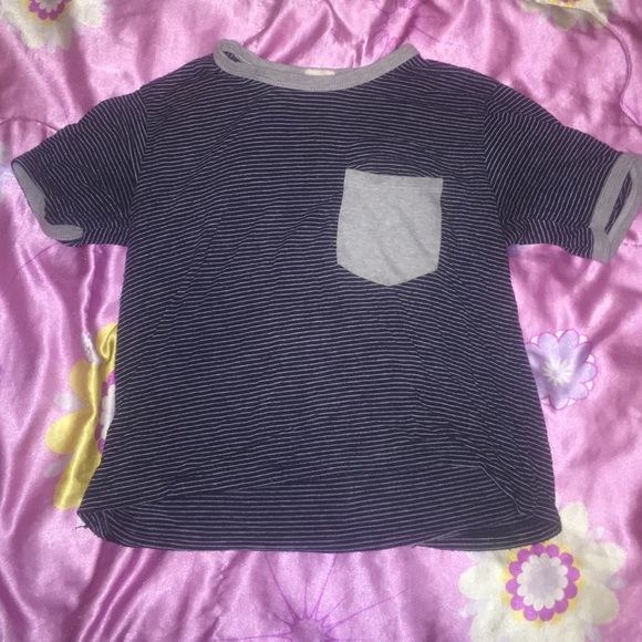 Brandy/John galt striped crop top