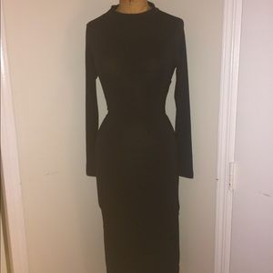 High neck bodycon dress