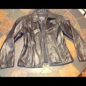 Black Wilson genuine leather jacket