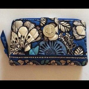 Vera Bradley Blue Bayou turn lock wallet