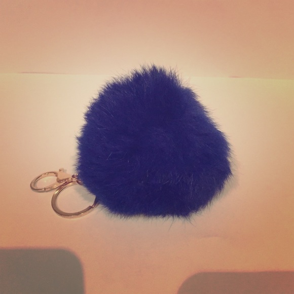 Rabbit fur key chain