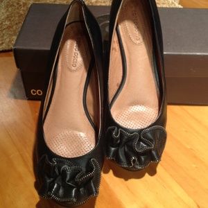 Corso Como black leather flats