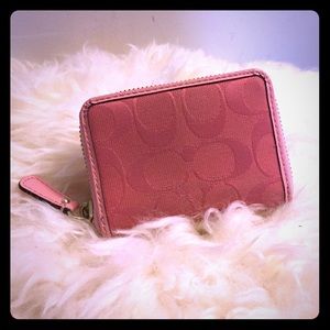 COACH zip around wallet