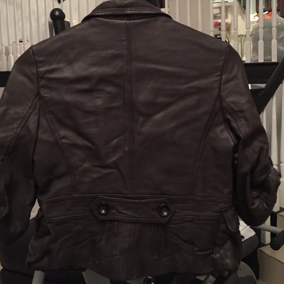 Leather jacket brown - Picture 2 of 4