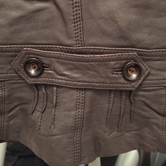 Leather jacket brown - Picture 3 of 4
