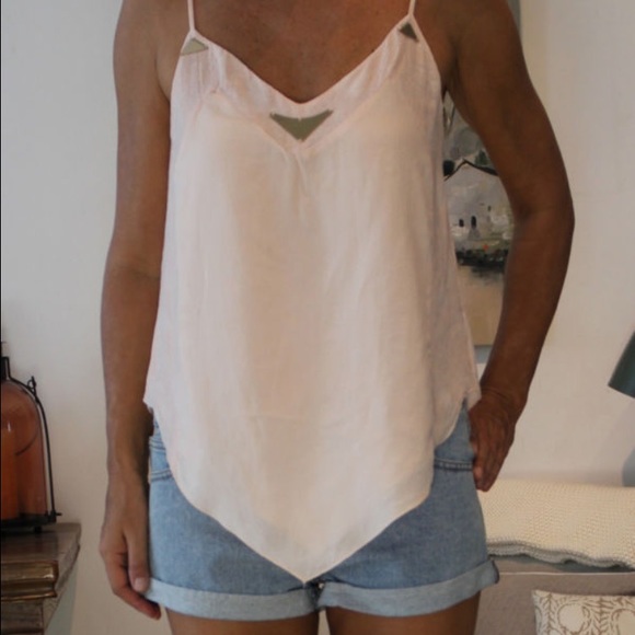 Zara Soft Pink Camisole with Gold Detail