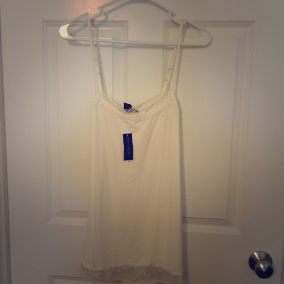WHBM Cream lace tank