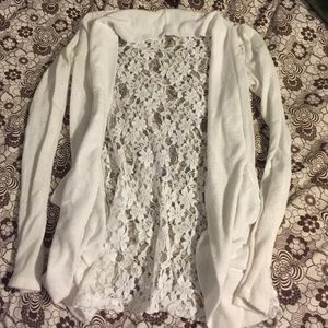 White cardigan
