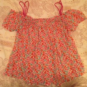 Sheer pink floral Abercrombie top