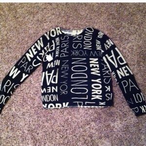 Super soft Paris London New York sweater.