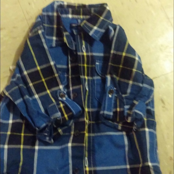 Blue Plaid Button-Down Shirt